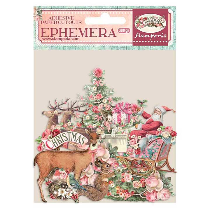 Stamperia Ephemera Pink Christmas