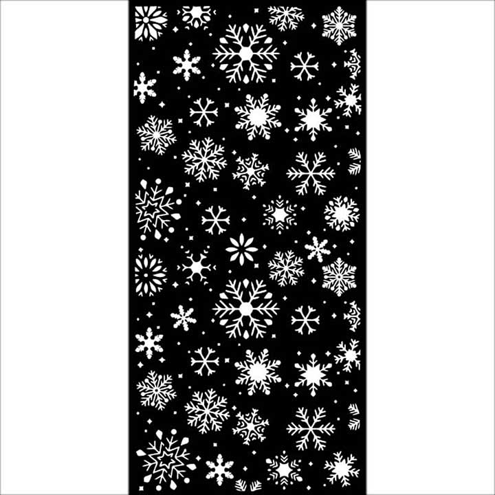 SO: Stamperia 12 x 25cm Thick Stencil Snowflakes