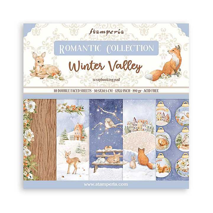 SO: Stamperia Scrapbooking Pad 10 sheets 30.5 x 30.5 (12?12) Winter Valley