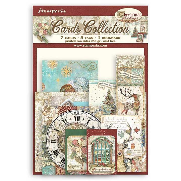 Stamperia Cards Collection Christmas Greetings