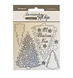 Stamperia 14?14 cm Decorative Chips Christmas Tree