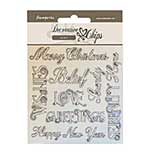Stamperia 14?14 cm Decorative Chips Christmas Writings