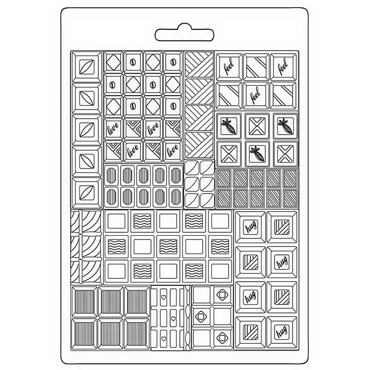 Stamperia Soft Mould A5 Coffee And Chocolate Bars
