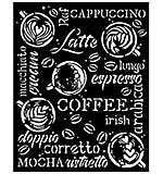 Stamperia 20 x 25 cm Thick Stencil Coffee And Chocolate Cappuccino