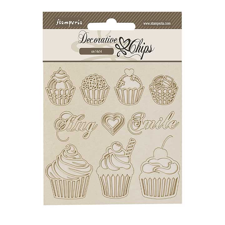 Stamperia 14x14 cm Decorative Chips Coffee And Chocolate Sweety