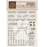 Stamperia Create Happiness Christmas Clear Stamps Calendar, Monthly (WTK178)