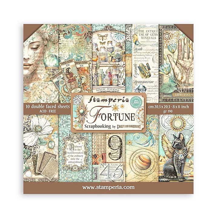 SO: Stamperia Fortune 8x8 Inch Paper Pack (SBBS105)