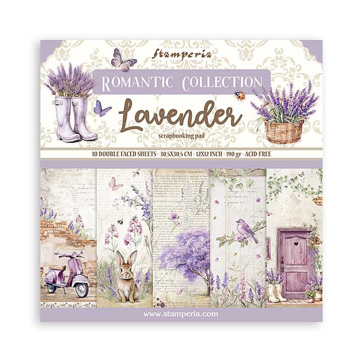 Stamperia Lavender 12x12 Inch Paper Pack