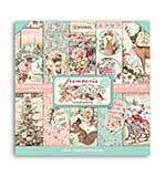 Stamperia Pink Christmas 12x12 Inch Paper Pack