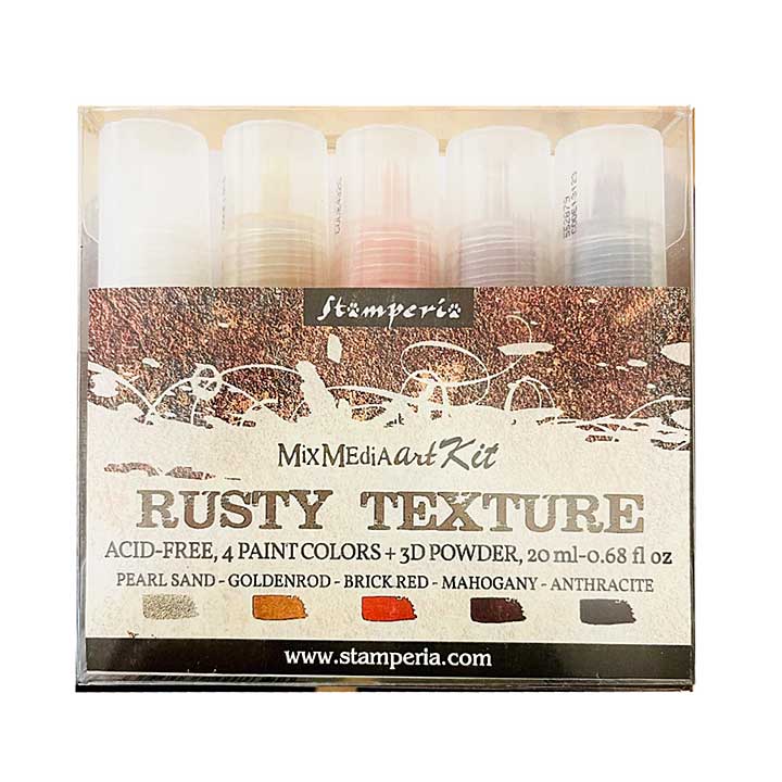 SO: Stamperia Rusty Texture Paints 5x20ml