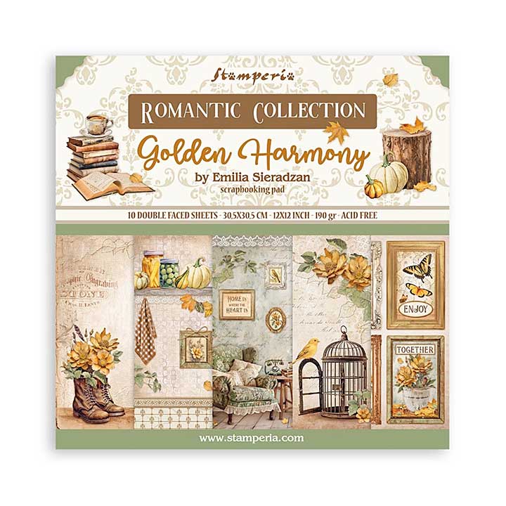 Stamperia Golden Harmony 12x12 Inch Paper Pack