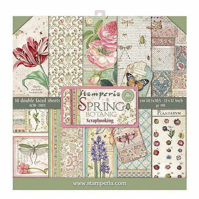 Stamperia Spring Botanic 12x12 Inch Paper Pack