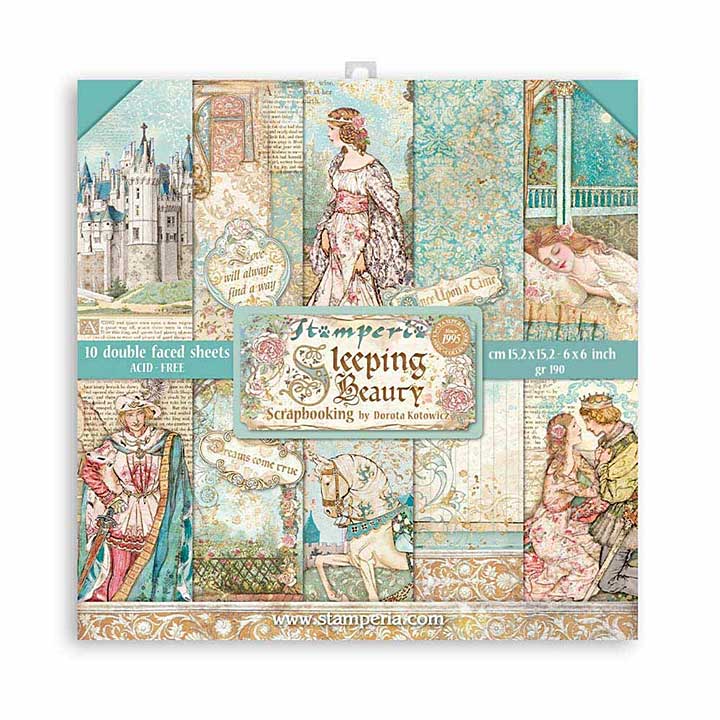 Stamperia Sleeping Beauty 6x6 Inch Paper Pack