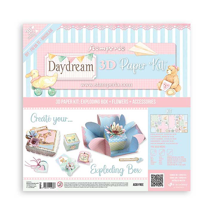 Stamperia 3D Paper Kit 12x12 Inch Daydream Exploding Box