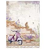 Stamperia Lavender A4 Rice Paper Vespa (6pcs)