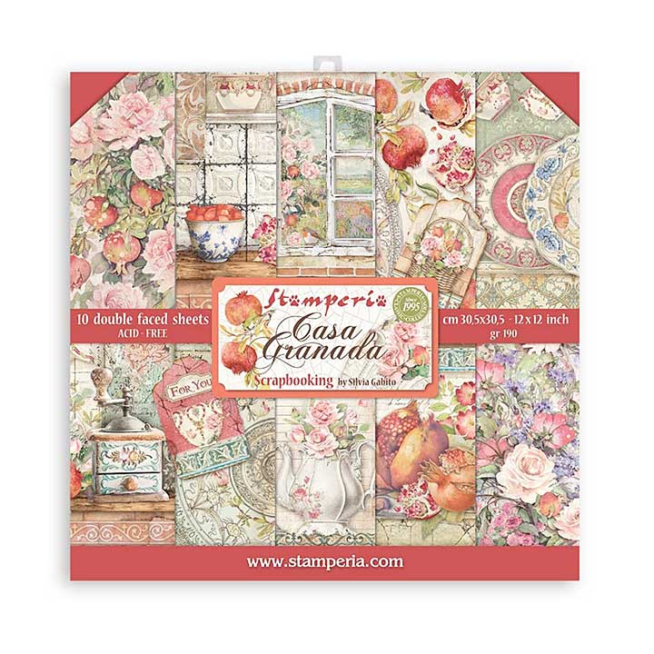 Stamperia Casa Granada 12x12 Inch Paper Pack