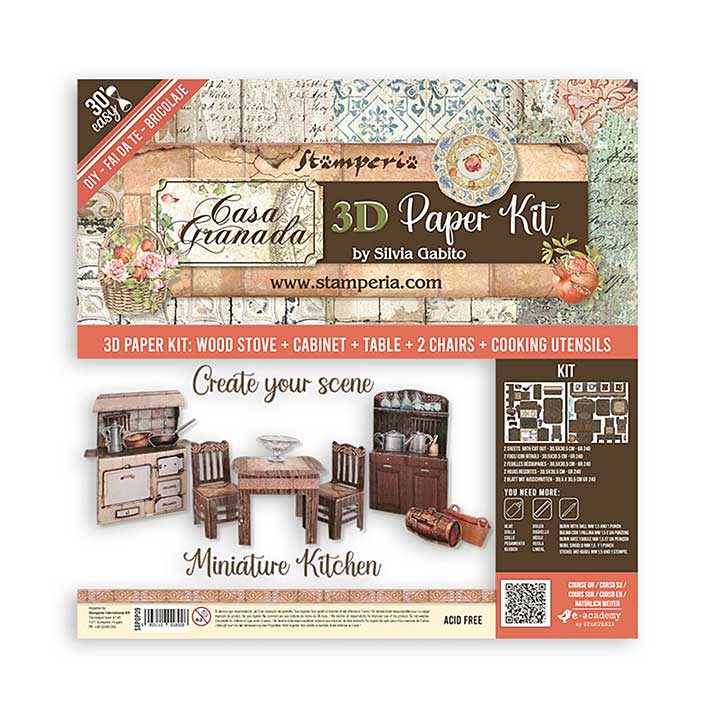 Stamperia 3D Paper Kit 12x12 Inch Casa Granada