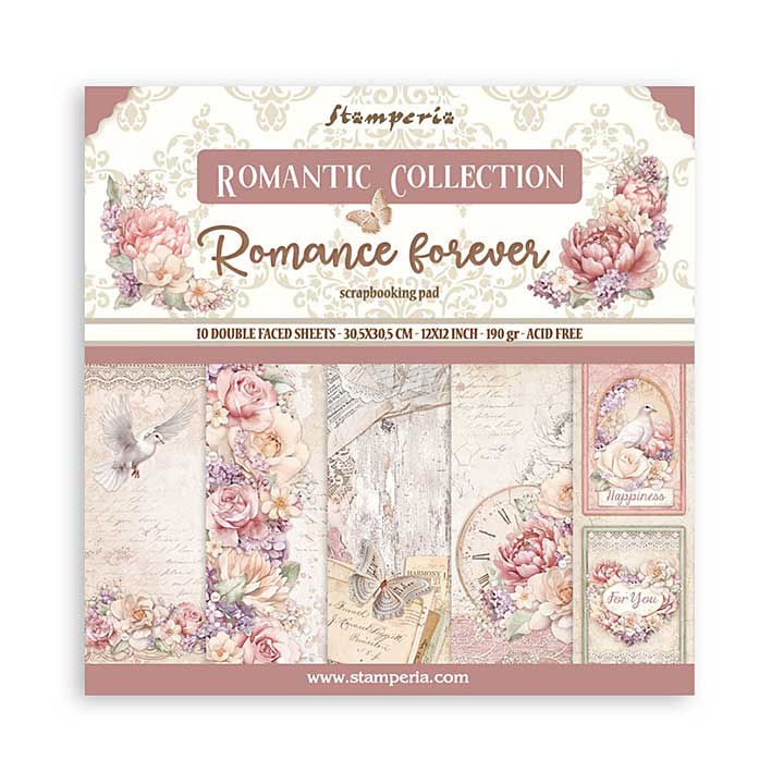 Stamperia Romance Forever 12x12 Inch Paper Pack