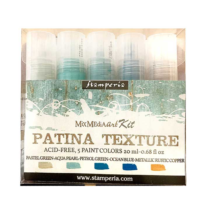 Stamperia Patina Texture Paints 5x20ml