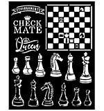 Stamperia Thick Stencil 20x25cm Alice Check Mate