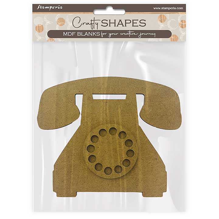 Stamperia MDF Crafty Shapes Blanks Golden Harmony Telephone