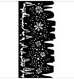 Stamperia Create Happiness Dewdrops Thick Stencil 12x25cm Snowflakes And Ice