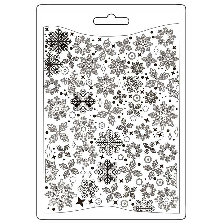 Stamperia Create Happiness Dewdrops Soft Mould A5 Snowflakes