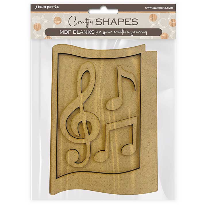 Stamperia MDF Crafty Shapes Blanks Music Notes