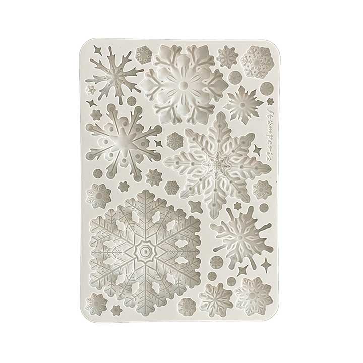 Stamperia Create Happiness Dewdrops A5 Silicon Mould Snowflakes