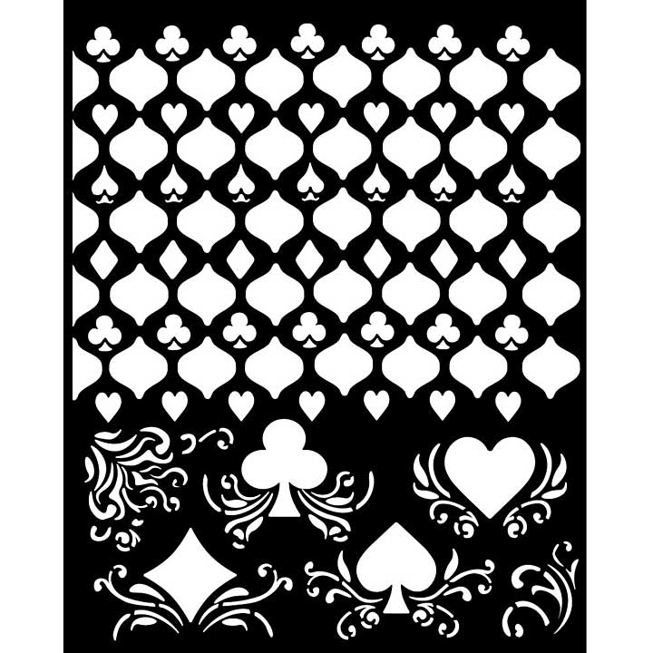 SO: Stamperia Master of Magic Thick Stencil 20x25cm Cards Pattern (KSTD174)