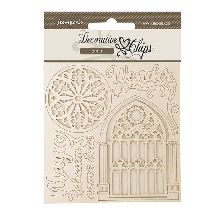 Stamperia Master of Magic Decorative Chips Wonder (SCB255)