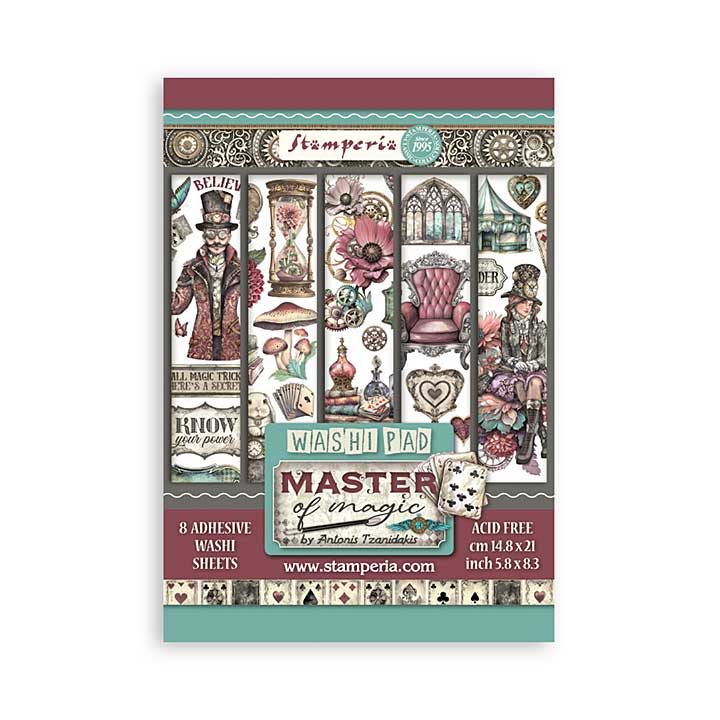 Stamperia Master of Magic A5 Washi Pad (8pcs) (SBW16)