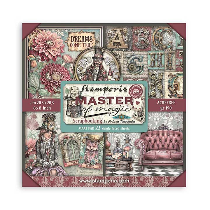 Stamperia Master of Magic 8x8 Inch Paper Pack Maxi (Single Face) (SBBSXB09)