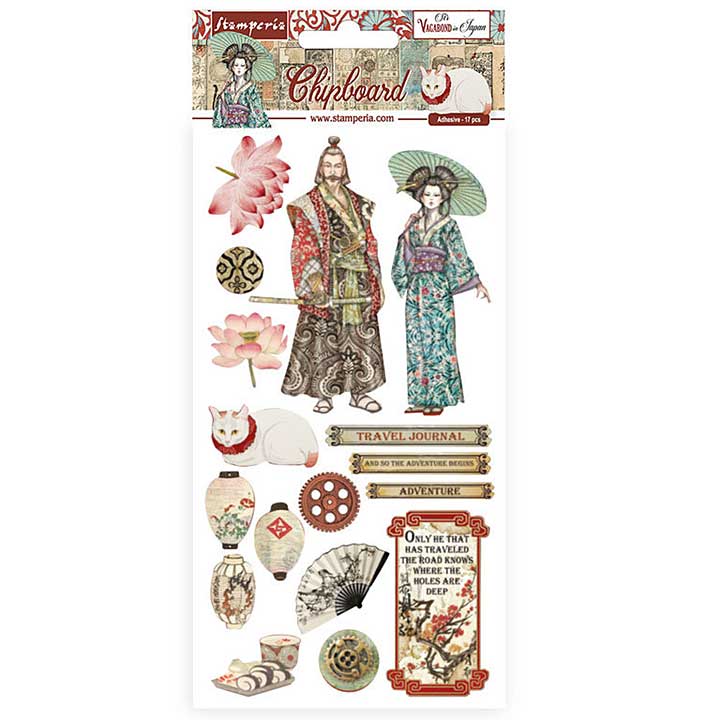 Stamperia Chipboard 15x30cm Sir Vagabond in Japan