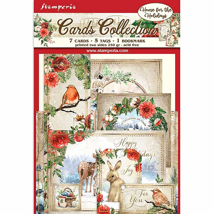 Stamperia Cards Collection Romantic Home for Holidays