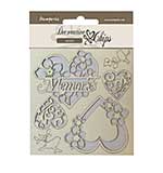 Stamperia Blue Land Decorative Chips Memories