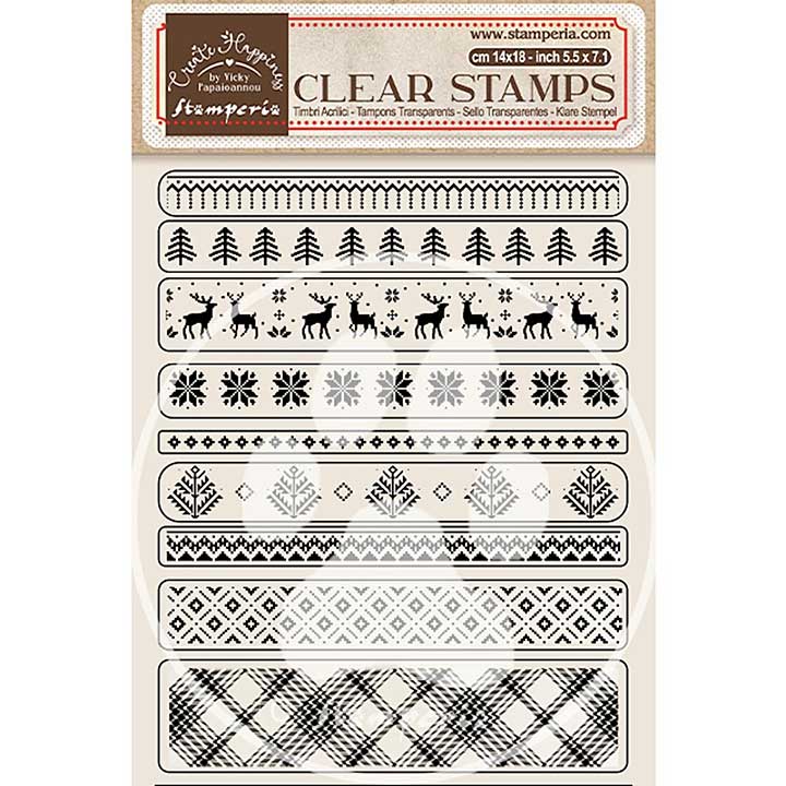 Stamperia Create Happiness Christmas Clear Stamps Borders