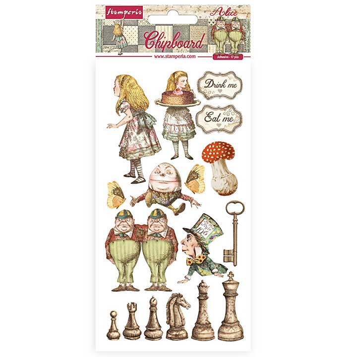 Stamperia Chipboard 15x30cm Alice Through the Looking Glass