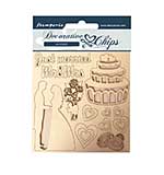 Stamperia Decorative Chips Sleeping Beauty Just Married