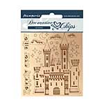 Stamperia Decorative Chips Sleeping Beauty Castle