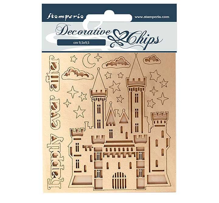 Stamperia Decorative Chips Sleeping Beauty Castle