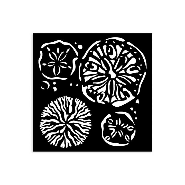 SO: Stamperia Silent Sea Thick Stencil 12x12cm Sponges