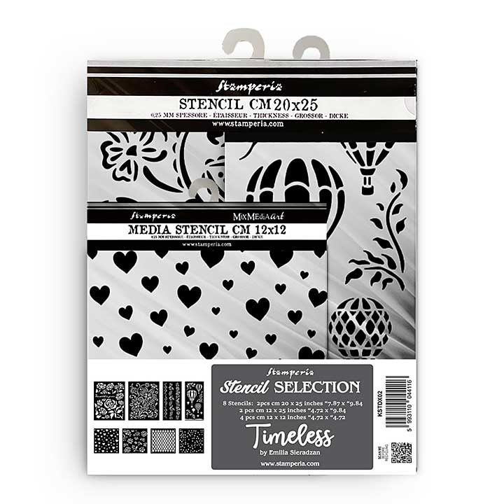 Stamperia Timeless Thick Stencil Selection (8pcs)