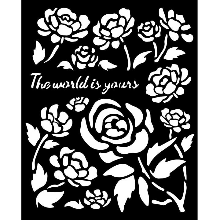 Stamperia Timeless Thick Stencil 20x25cm Roses