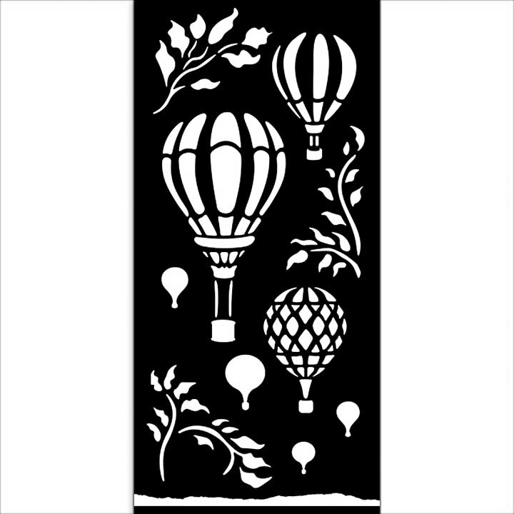 Stamperia Timeless Thick Stencil 12x25cm Air Balloons