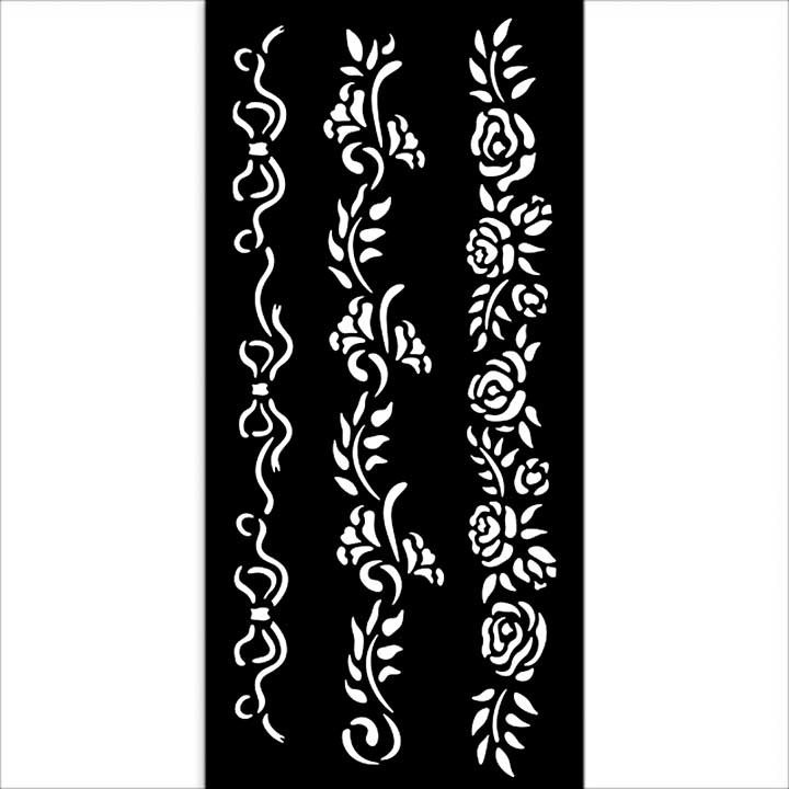 Stamperia Timeless Thick Stencil 12x25cm 3 Borders