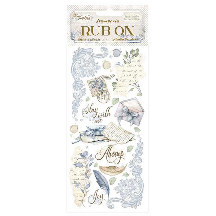 Stamperia Timeless Rub-On 4x8,5 Inch Letters