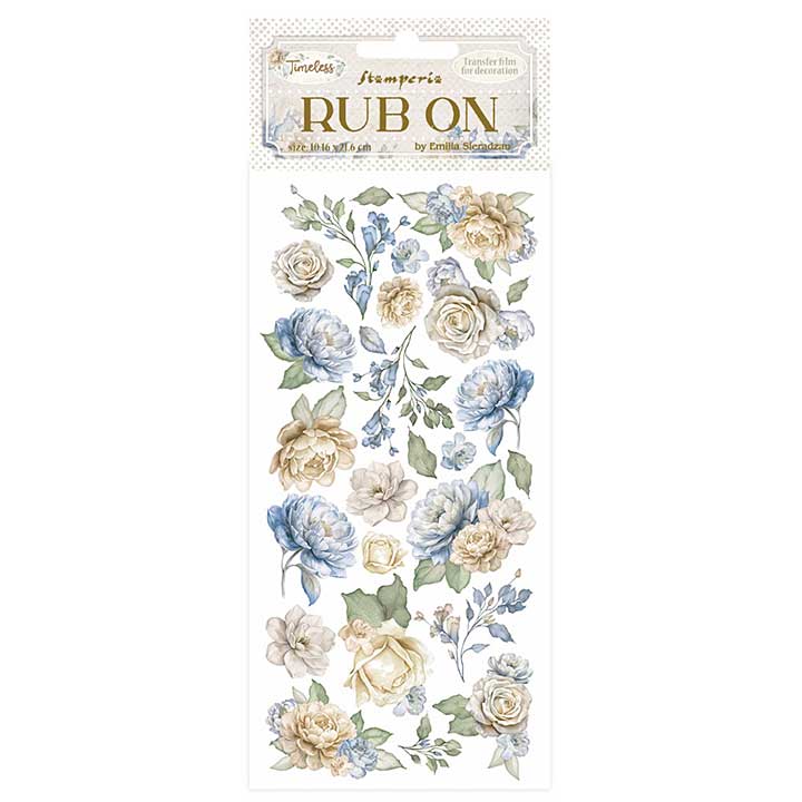 Stamperia Timeless Rub-On 4x8,5 Inch Flowers