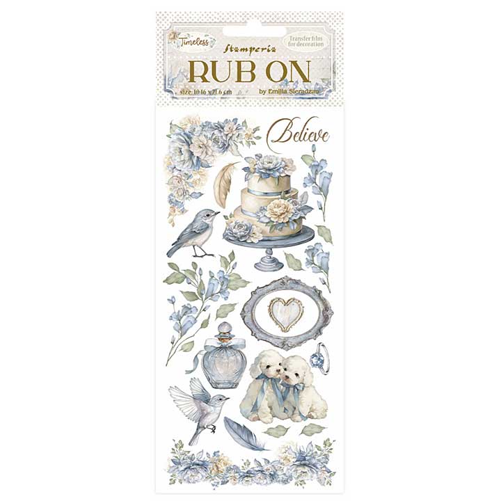 Stamperia Timeless Rub-On 4x8,5 Inch Cake