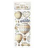 Stamperia Timeless Rub-On 4x8,5 Inch Air Balloons